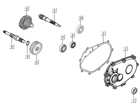 Getriebe Kymco New Downtown 125I ABS