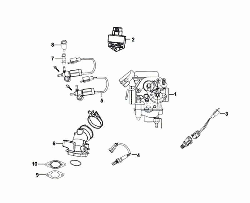 Sym Allo Euro4 Control Werkzeugset (BK-5560S), hellschwarz