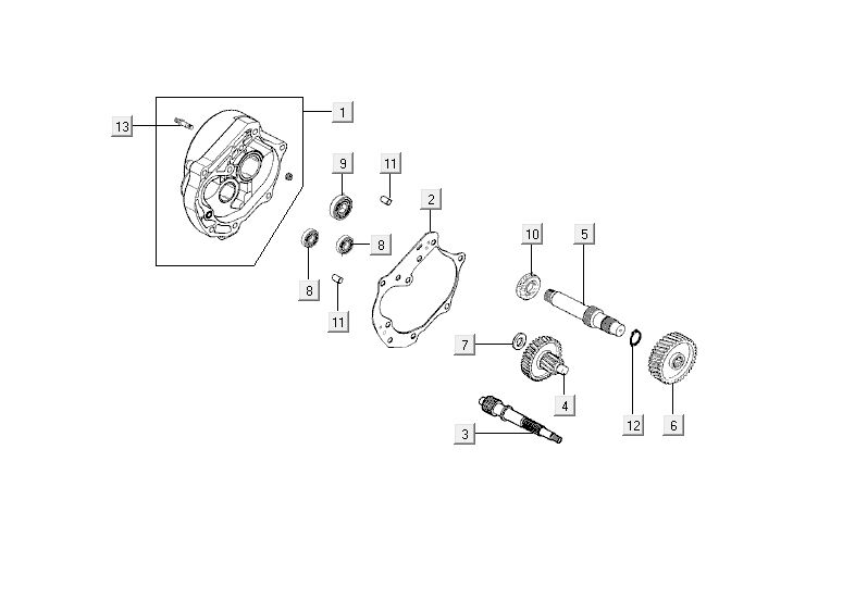 Endgetriebe Kurbelgehäuse Kymco Agility Fat 12' 4-Takt