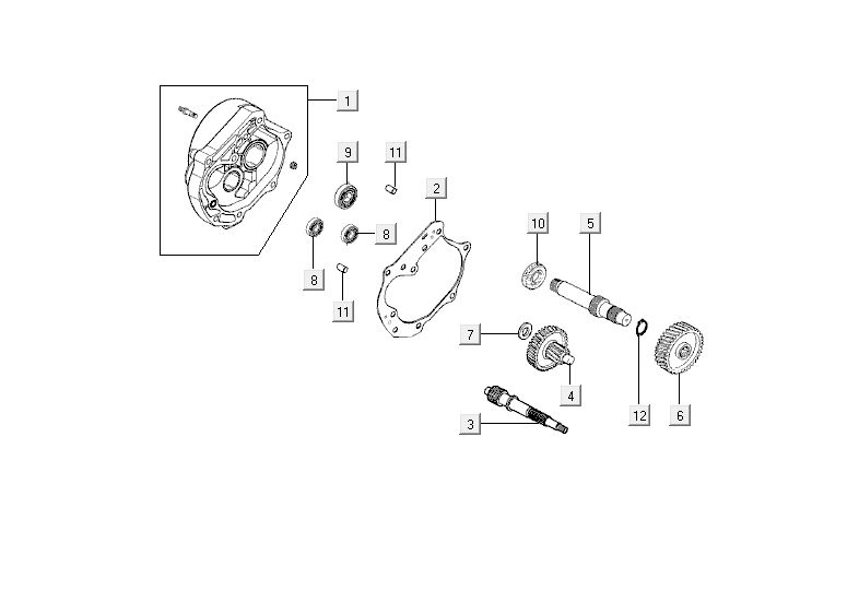 Endgetriebe Kurbelgehäuse Kymco Agility RS 4-Takt rot