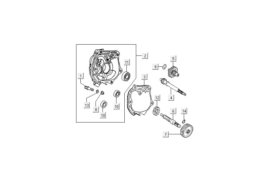 Endgetriebe Kurbelgehäuse Kymco Grand Dink 2-Takt Titanium