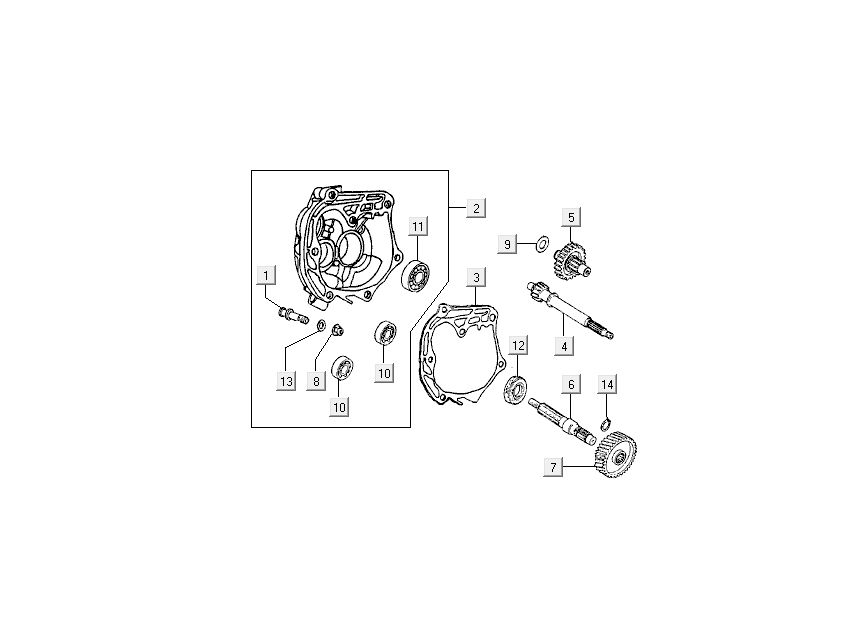 Endgetriebe - Carter Kymco Super9 ac om Sport Blau