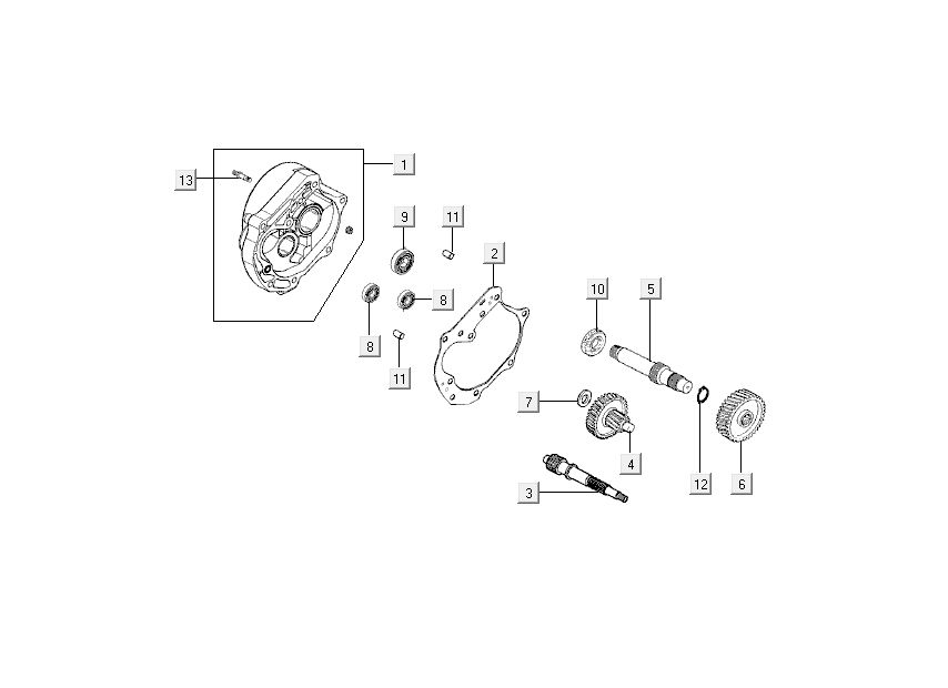 Endgetriebe Kymco Like 4-Takt Tecno Silber wie T T 2015