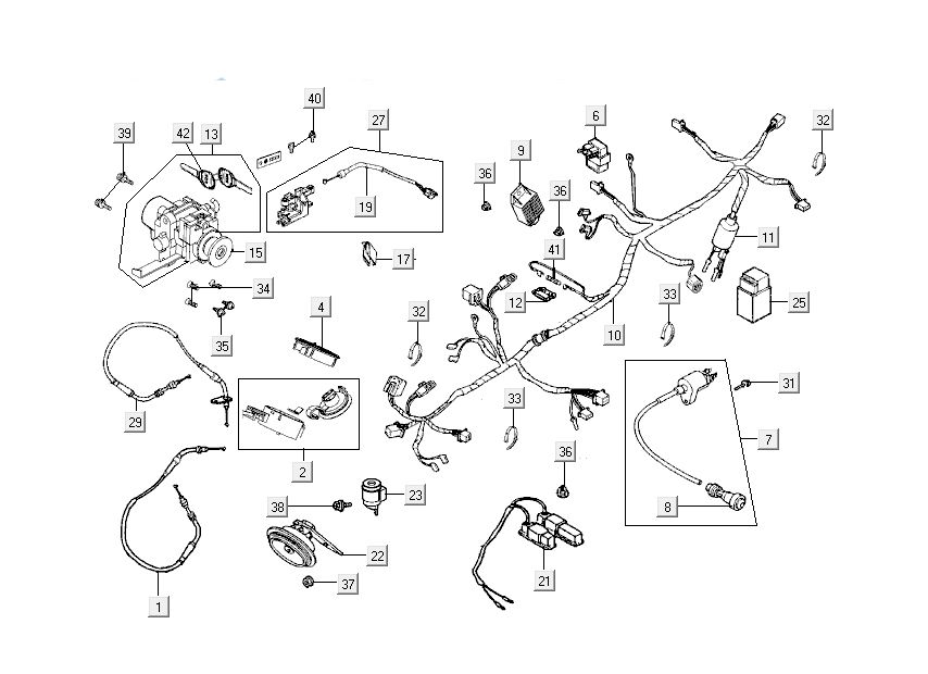Elektra - Zündschloss Kymco New Dink 4-Takt dunkelgrau