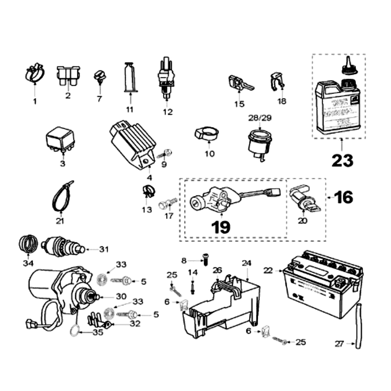 Elektroteil Peugeot Speedfight 2 LC Silber