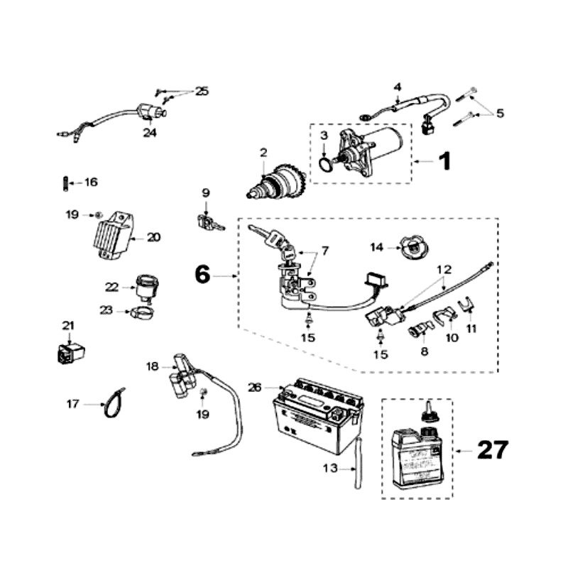 Elektrisches Teil Peugeot V-clic Weiß