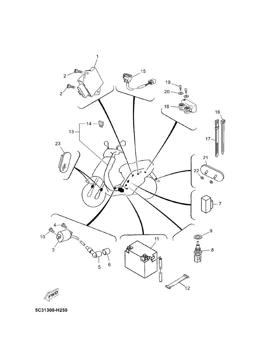 Elektrische Teile 2 Yamaha Neos 4-Takt (nach 2008)