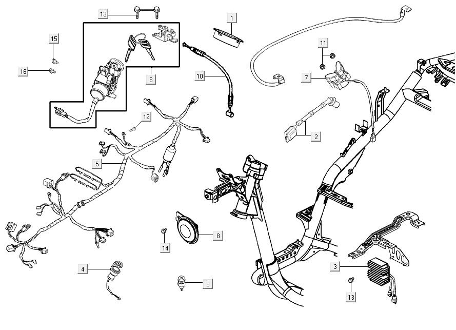 Elektrikteile AGILITY 16+ 4T 125 Matt Metallic Hellblau