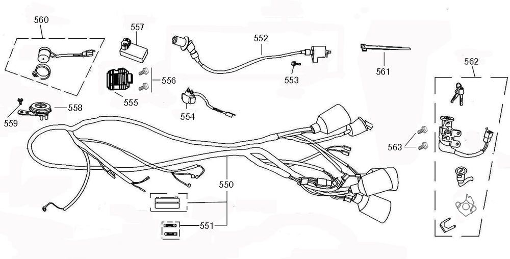 Elektrische Teile China R8 weiß