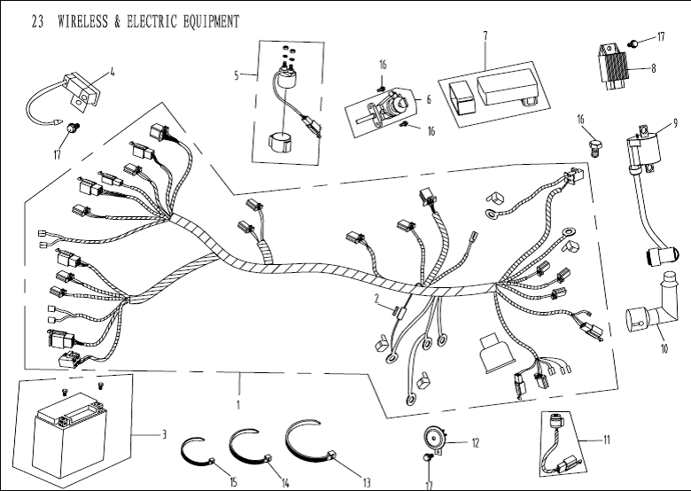 Elektrische Teile China Venom weiß