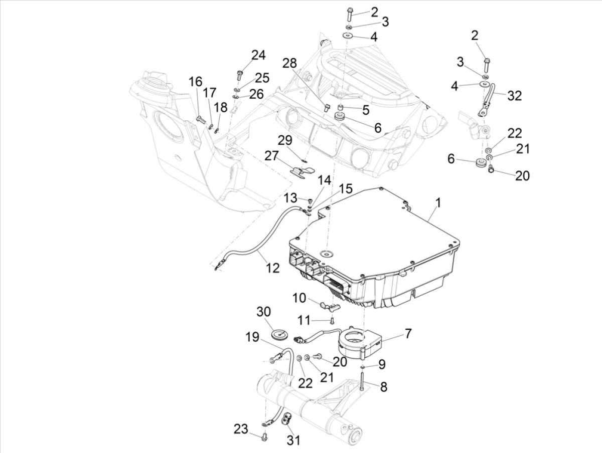 Vespa Elettrica 25/KMH SCH E5 2021 (EMEA) Elektrikteile