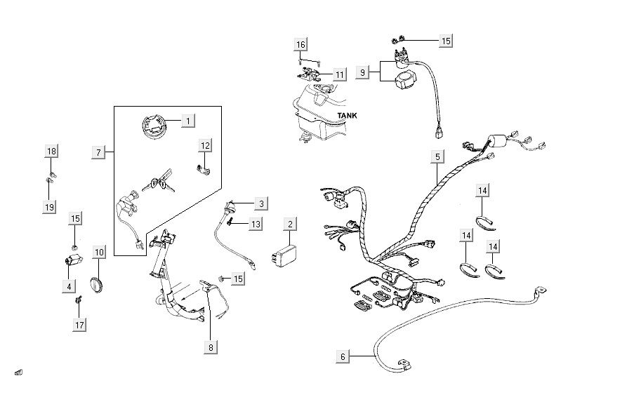 Elektroteile Kymco Agility 12 4-Takt 125 blau