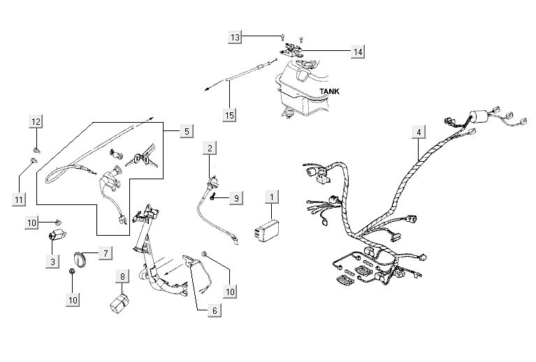 Elektrikteile Kymco Agility 12' 4-Takt schwarz