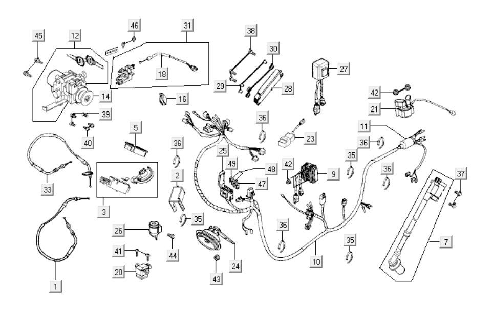 Elektrische Teile Kymco New Dink 200i