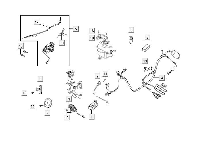 Elektrische Teile Kymco VP50 4t Wechselstrom braun/metalic