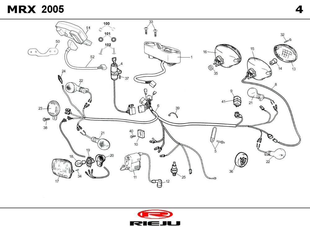 Elektroteile Rieju SMX p-up rot 2008 2-Takt