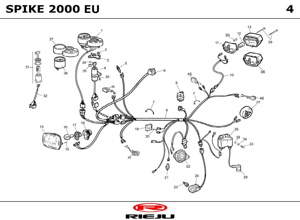 Elektroteile Rieju Spike blau 2001 2-Takt