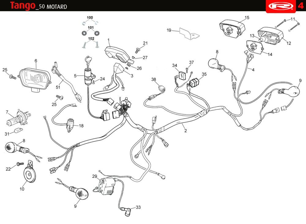Elektroteile Rieju Tango blue 2010 2-Takt