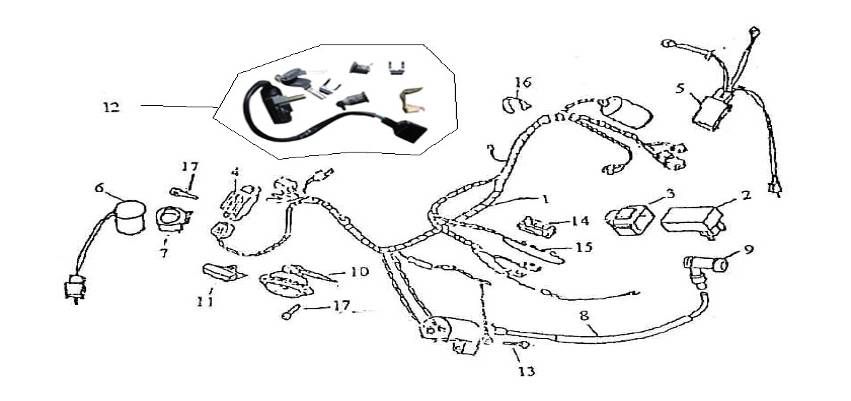 Elektrische Teile Rover Classic 125cc