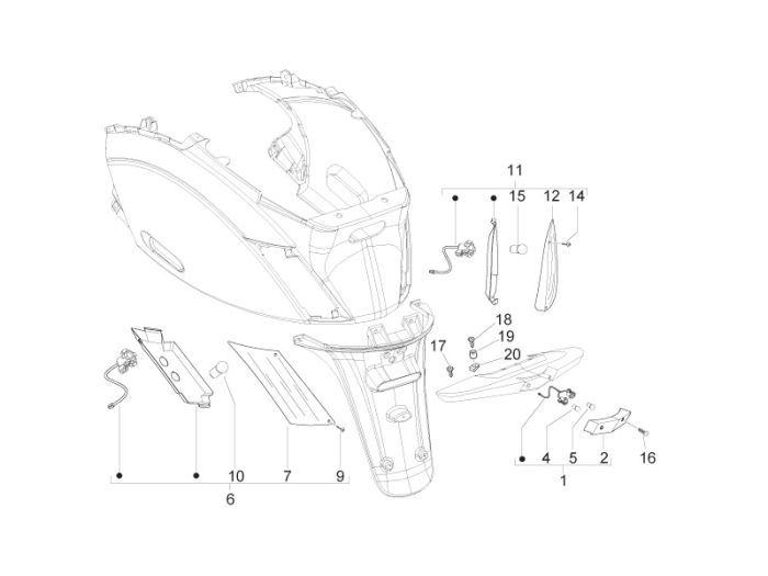 Rücklicht Piaggio Zip 2000 2-Takt AC