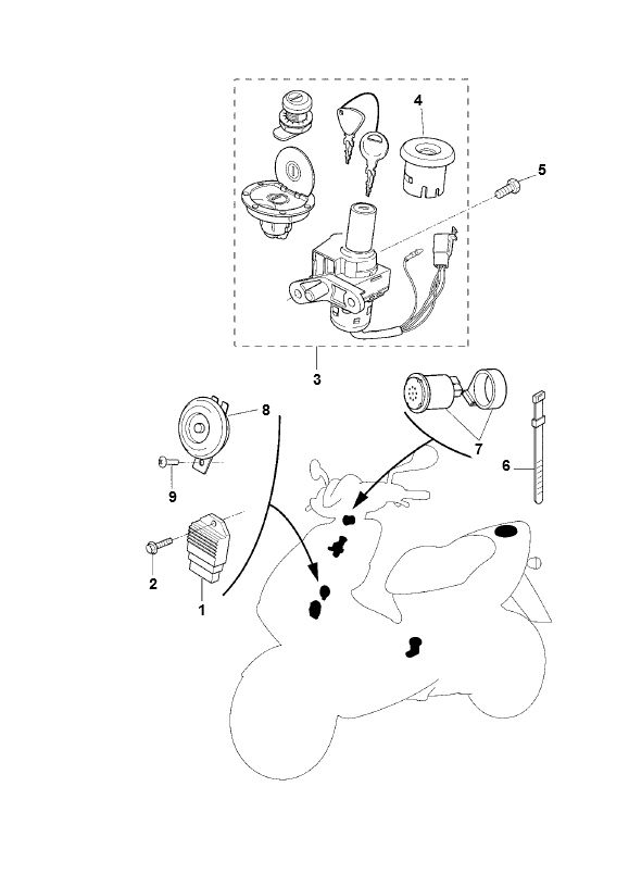 Elektrische Teile Yamaha Aerox 2-Takt