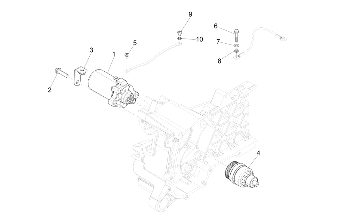 Elektrischer Anlasser Piaggio Liberty 50 4-Takt (IGET Euro 4)