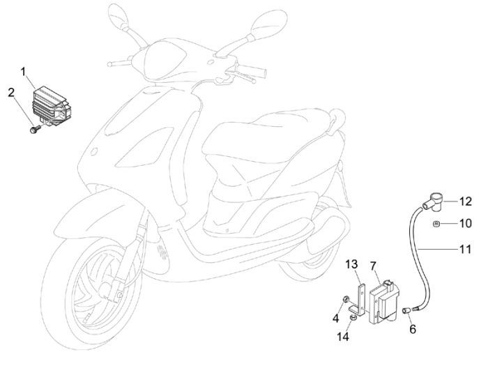 Elektroteile Piaggio Fly 4-Takt