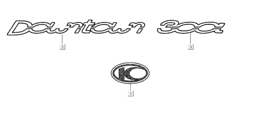 Embleme - Aufkleber Kymco Downtown 300i dunkelgrau