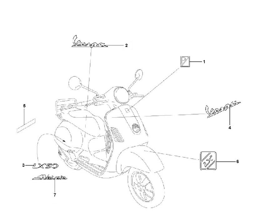 Embleme Vespa Lx 2-Takt