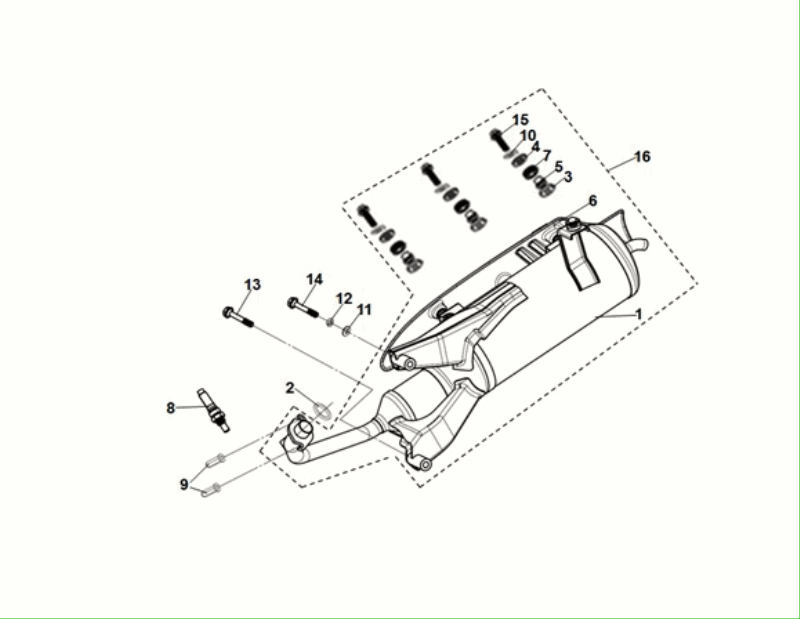 Sym Fiddle ll Euro 5 Auspuff