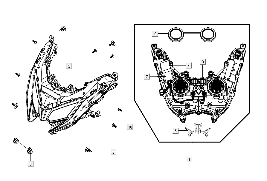 Scheinwerfer Kymco AK550i