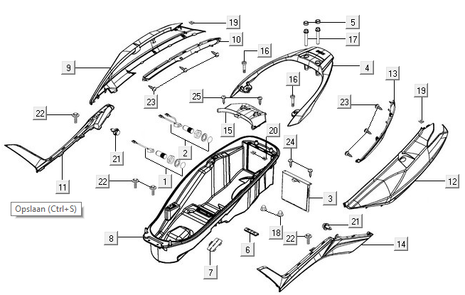 Rückseite Rückseite Kymco New Downtown 350I ABS