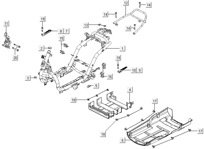 Rahmen Kymco E-Vitality