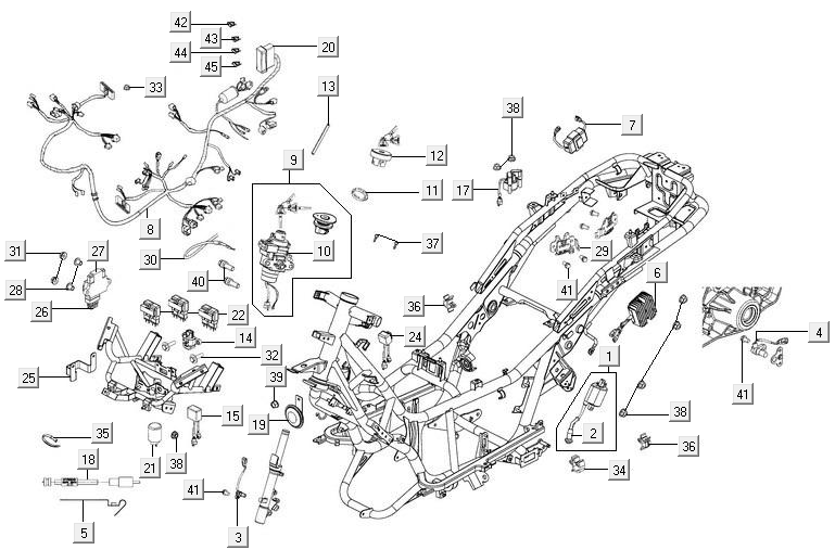 Elektrische Teile Kymco New Downtown 350I ABS