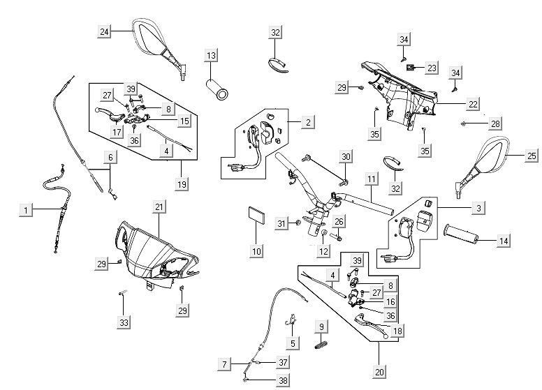 Lenkungsteile Kymco E-Vitality