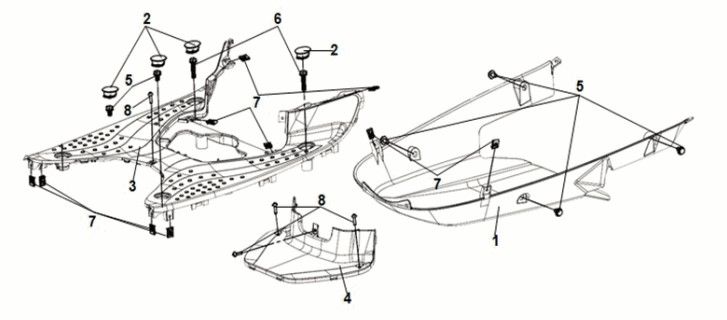 Floor Panel - Center Cover Sym Symphony ST 125i LC E5