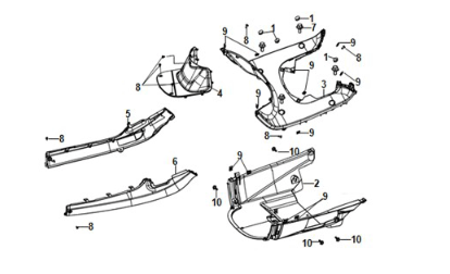 Grundplatte - Seitenabdeckung Sym E-Fiddle Icy White (WH8028P)