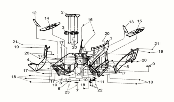 Floor panel Sym Joymax Z 125i E5 2022