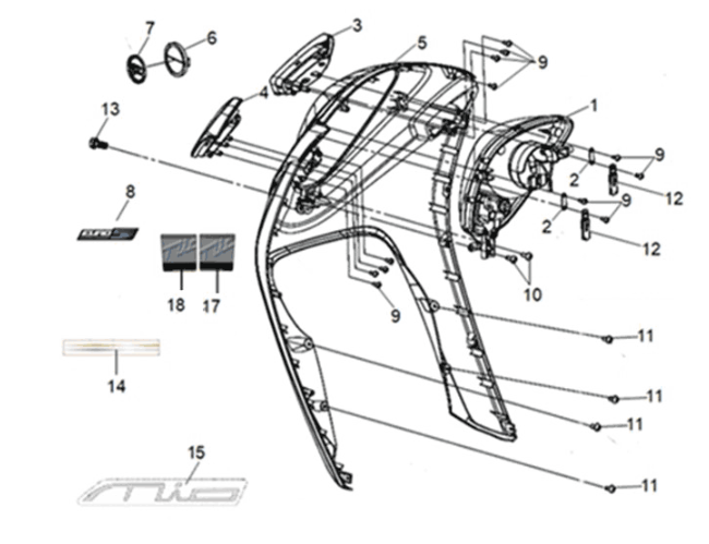 FR.-Cover Sym Mio 50I E5 Schieferblau/Grau (GY7547UL/BK001C)