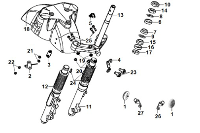 FR. Fender - Vorderpolster Sym E-Fiddle Mattschwarz (BK007U)