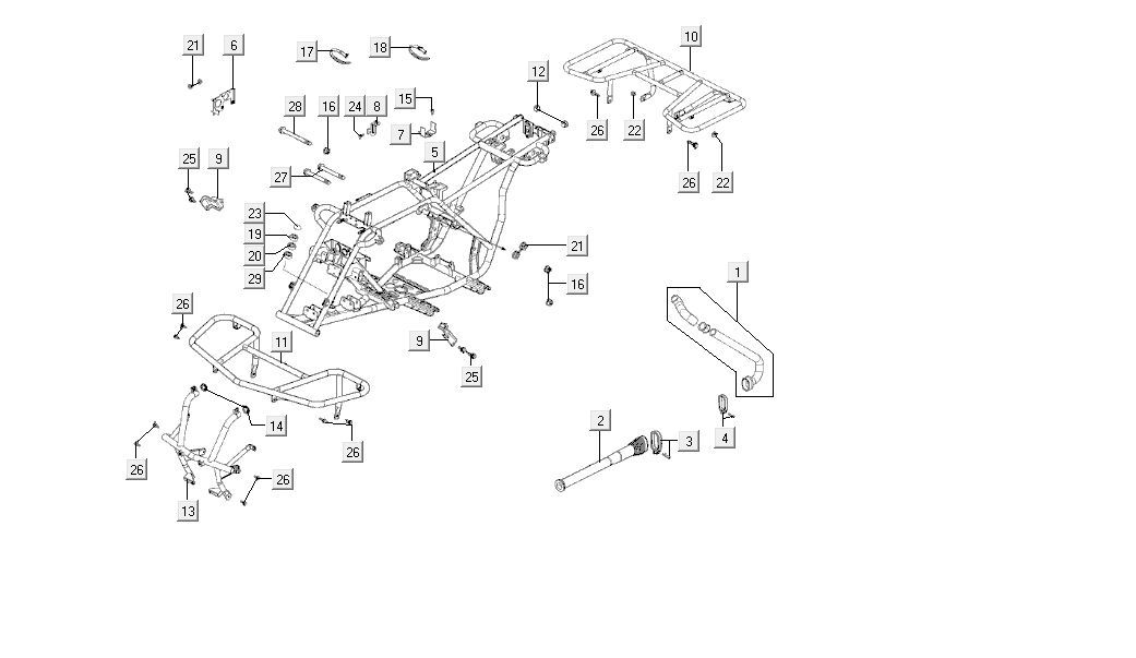 Rahmen Kymco MXU 150