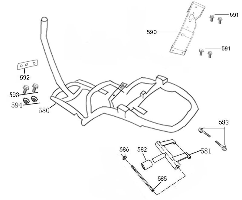 Rahmen China Swan - Riva schwarz