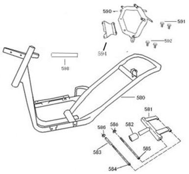 Rahmen China Zip braun