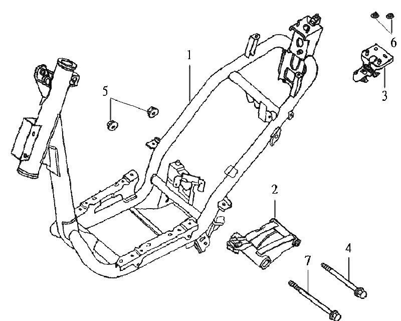 Rahmen Sym DD50 blue