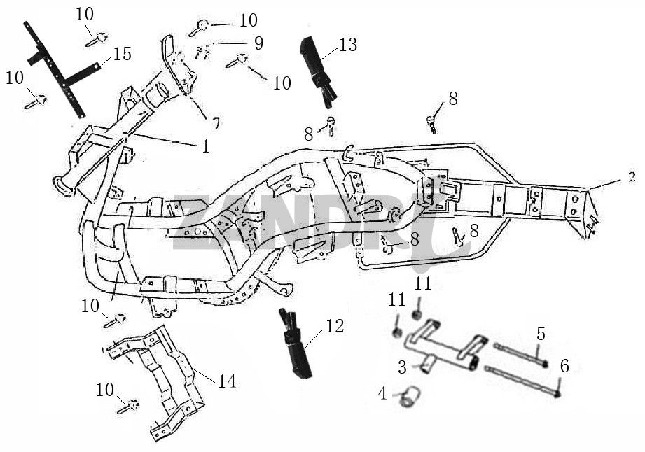 Rahmenteile BTC Grande Retro GT1 blue cream metallic