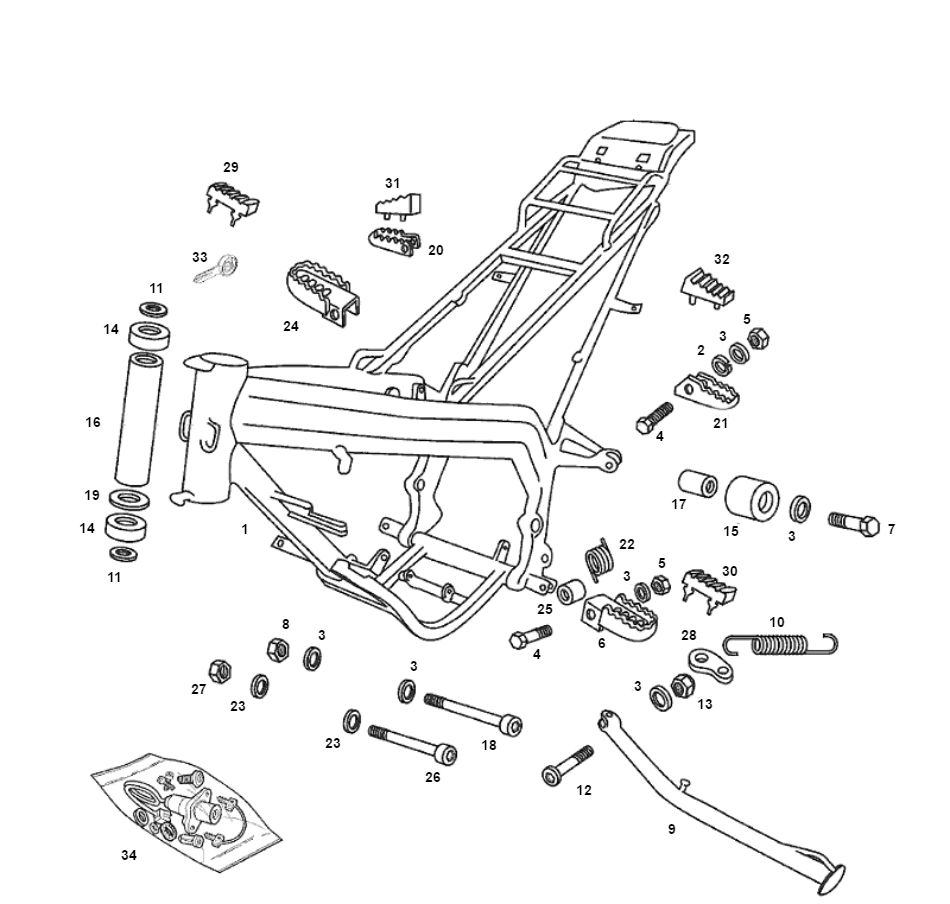 Rahmen Derbi Senda SM DRD - O.M.