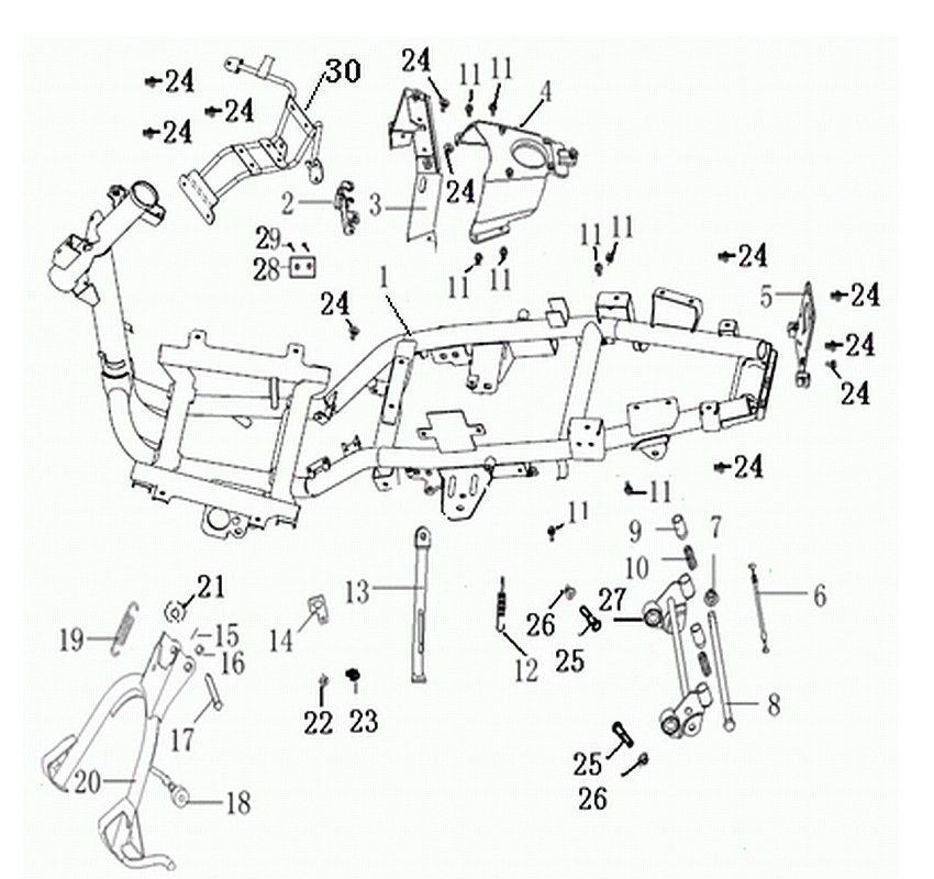 Rahmen Generic Roc silver 2010 2-Takt 25