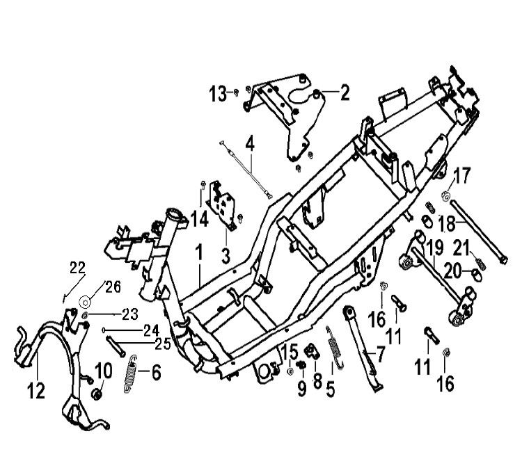 Rahmen Generic Xor stroke 2009 2-Takt