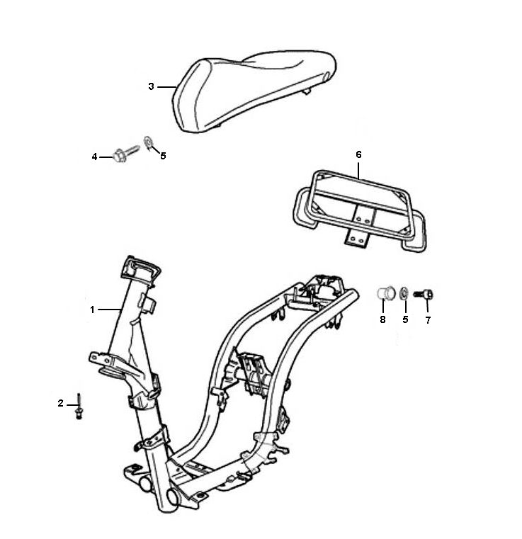 Rahmen Peugeot Ludix pro 2-Takt