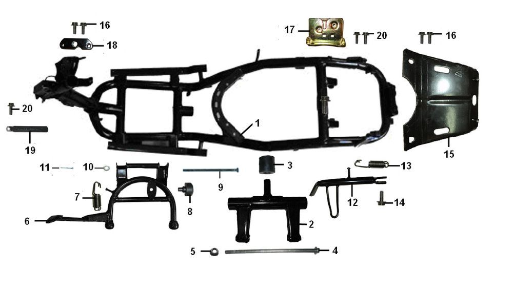 Rahmen Riva Sport VX50S 4-Takt